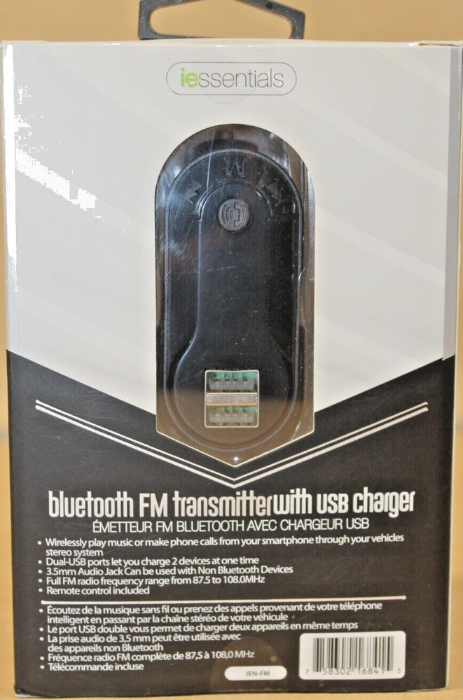 Universal Bluetooth FM Transmitter + USB Car Charger