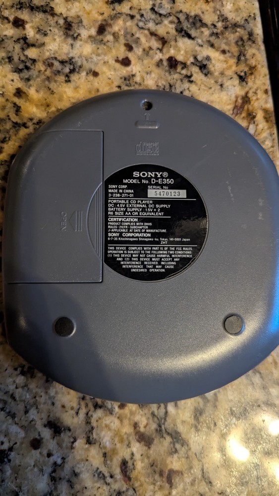 Sony D-E350 Discman Portable CD Walkman Player Red TESTED!