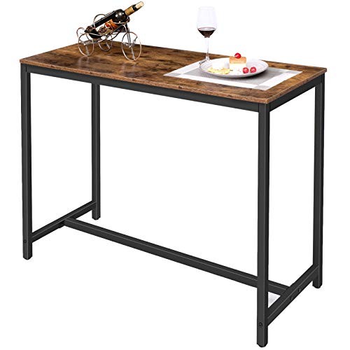 Bar Table, 47.2” Rectangular Pub Table, Dining Table for Living Room, Dining