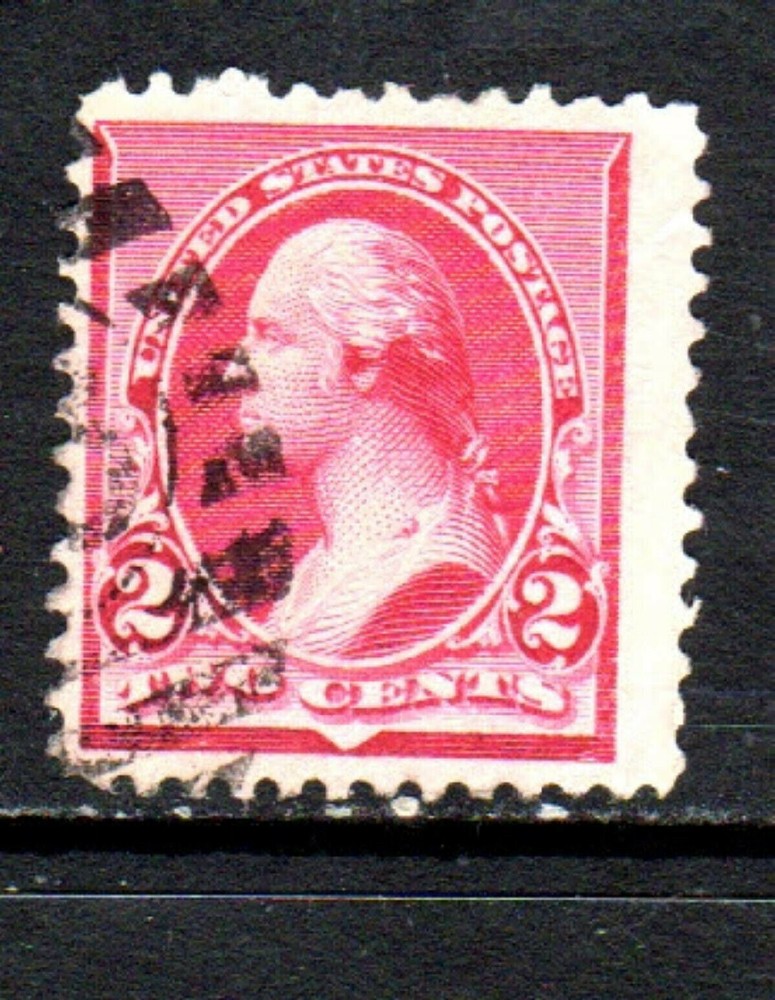 #220 2 CENT WASHINGTON FANCY CANCEL F-VF USED e