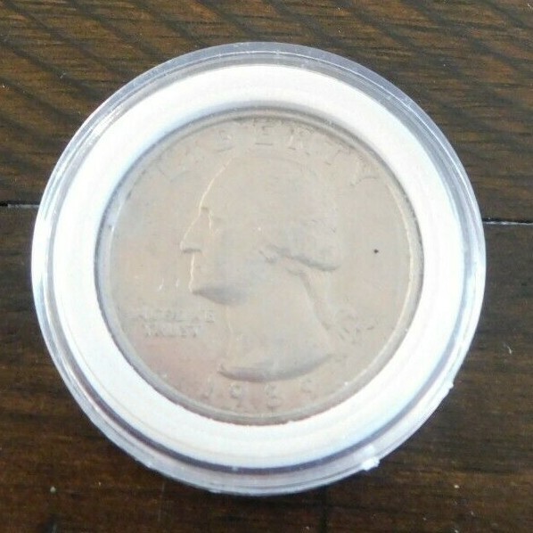 1989 D Washington Quarter Reverse Broken Die Break Error Coin