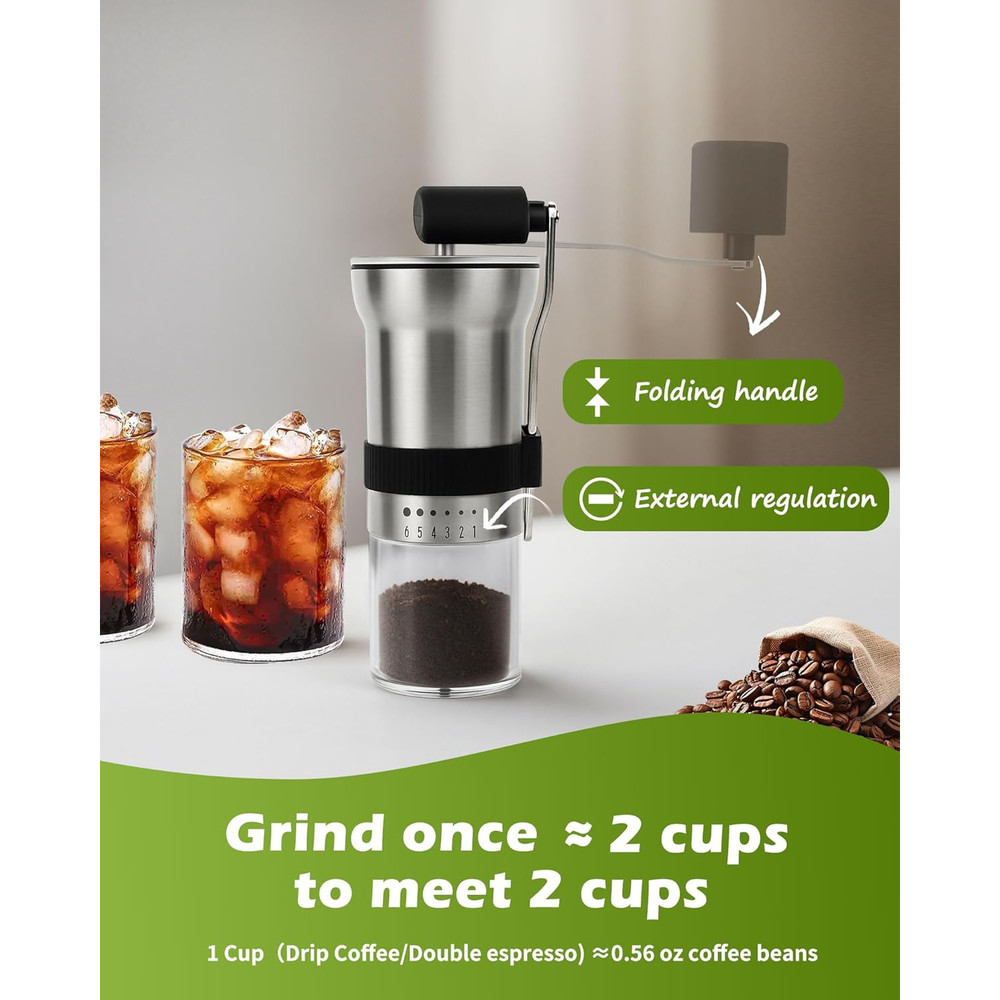 Manual Coffee Grinder with Ceramic Burr