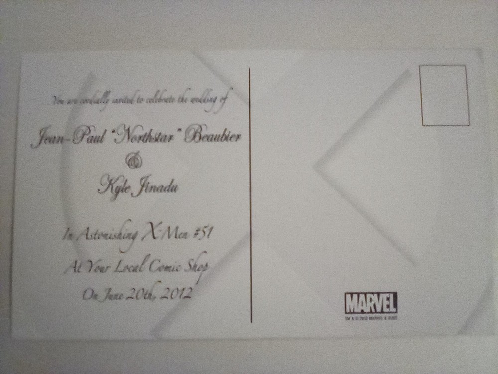 Marvel; Northstar Wedding Promo PostCard
