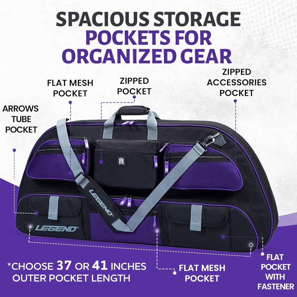 LEGEND Apollo Soft Bow Case - Compound Bow Case with Multiple Storage & Foam Pad