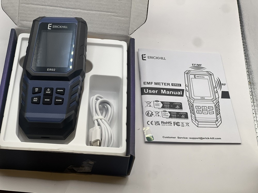 Erickhill ER02 Rechargeable EMF Tester 3 In 1 EF RF EMF Meter