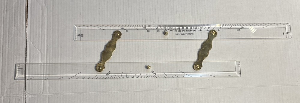 Marine Navigation Parallel Ruler Capt Fields' Pattern 21" Length
