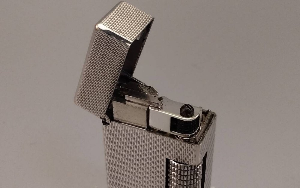 Dunhill Rollagas Silver Burley Pipe Custom Brass Finish Used