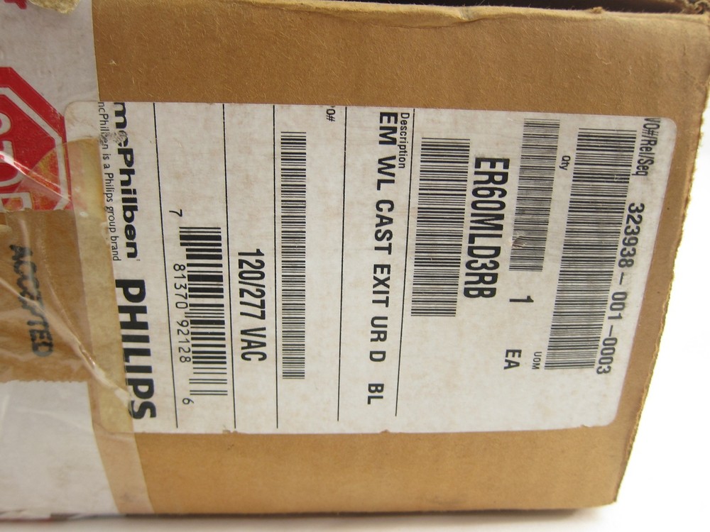 NEW Philips ER60MLD3RB Wet Location Emergency Exit Light