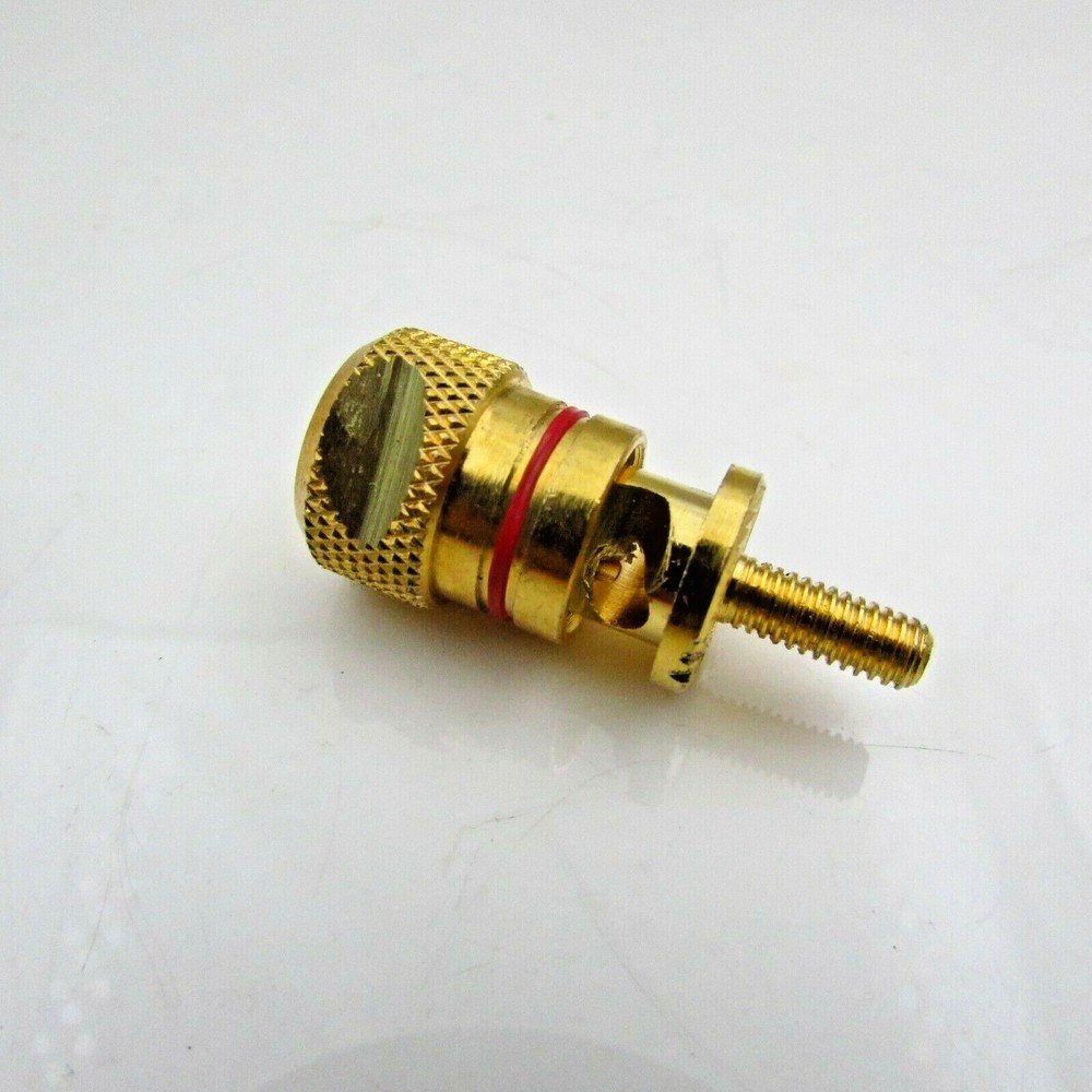 Qty 4 Solid Brass Amplifier Speaker Terminal Binding Post Banana Plug Connector
