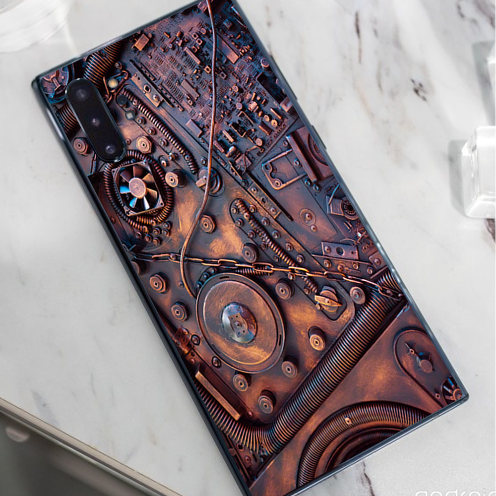 Skins Decal Wrap for Samsung Note 10 Plus Steampunk Metal Panel Vault Gear