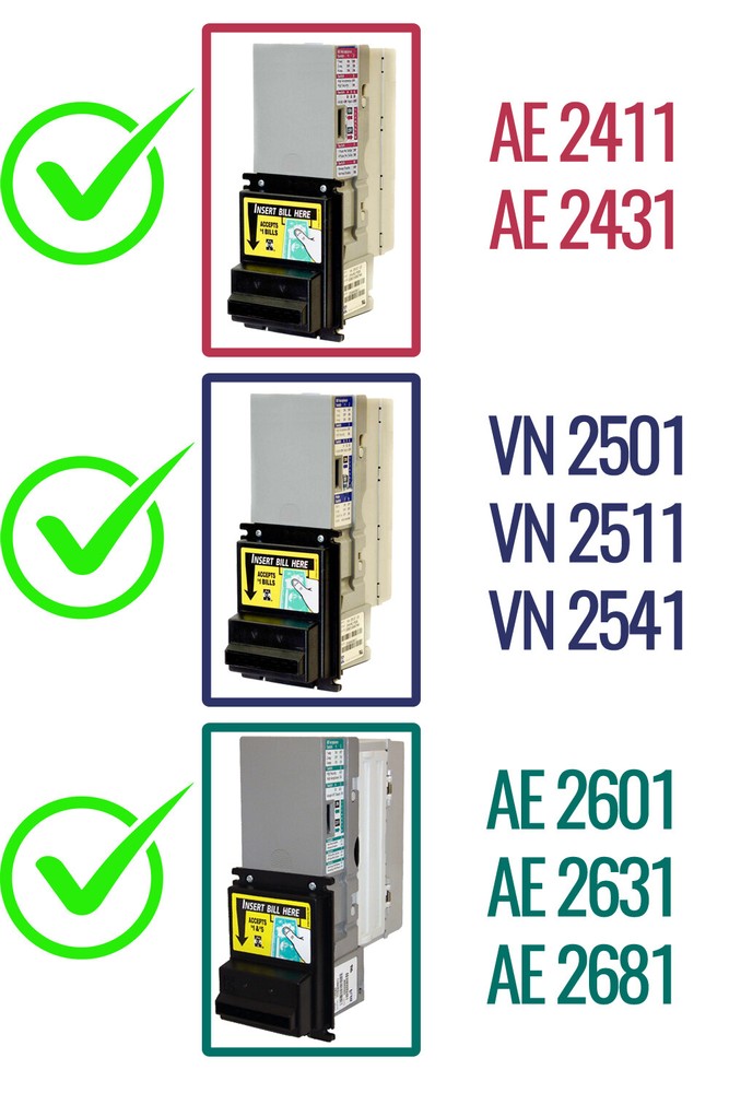 MEI MARS AE 2831 110 VOLT PULSE BILL VALIDATOR/BILL ACCEPTOR POWER HARNESS