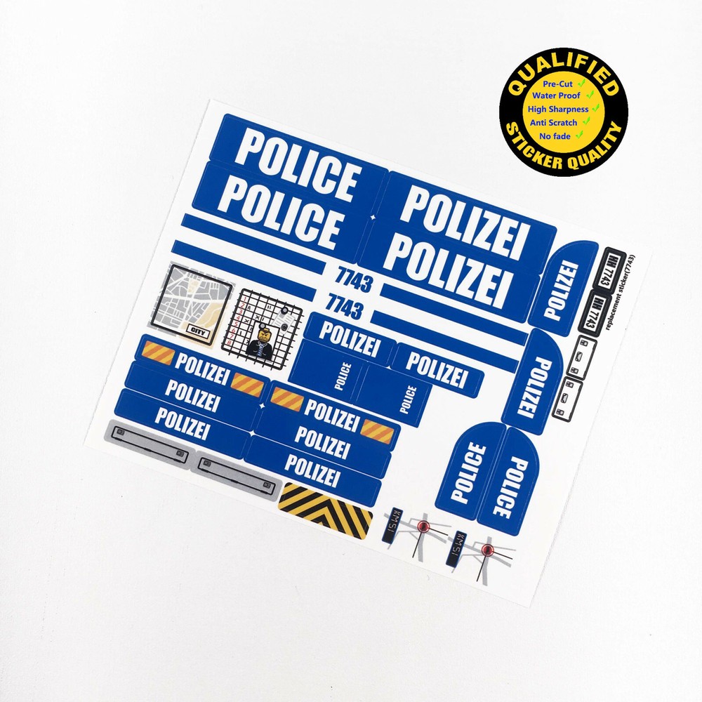 Replacement sticker for set 7743 Precut sticker