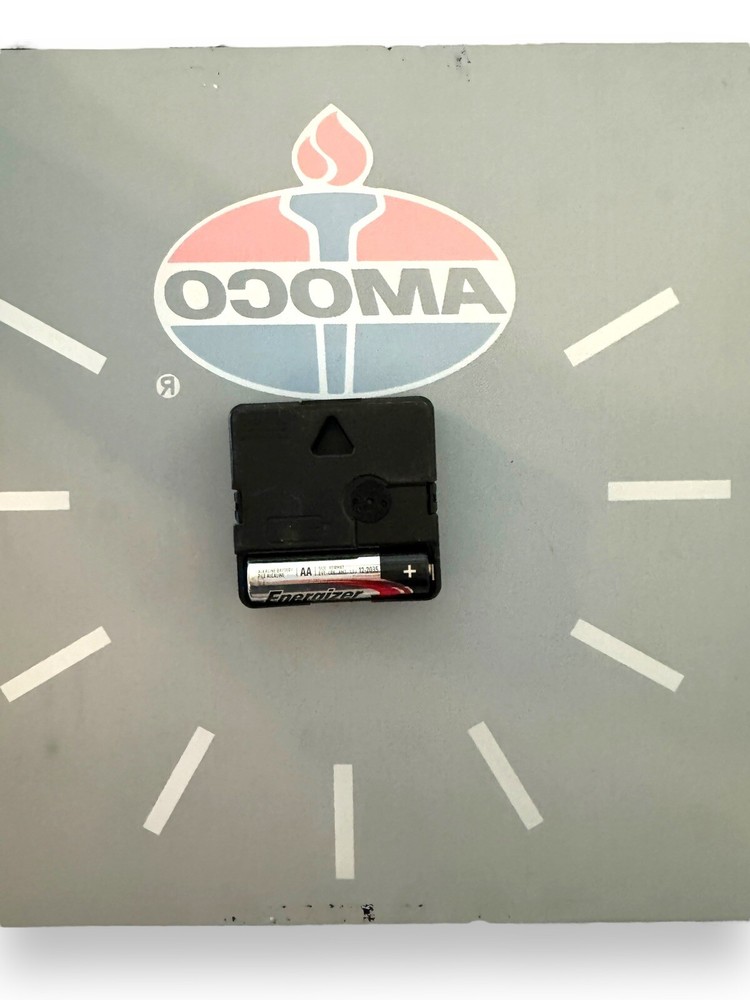 VTG 80s Advertising Clock AMOCO Logo, working