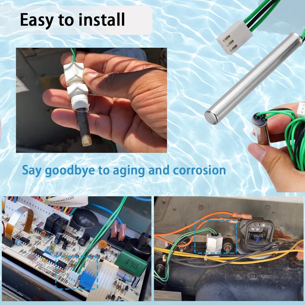 009577F Raypak Temperature Sensor, Compatible with Raypak Heaters 206A, 207A,...