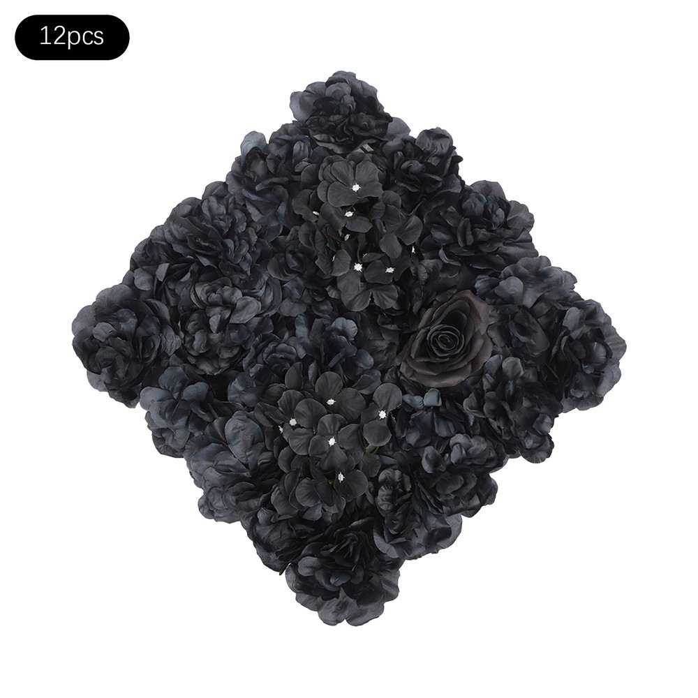 Artificial Flower Wall Background, 12Pcs 3D Flowers Wall Panel Backdrop