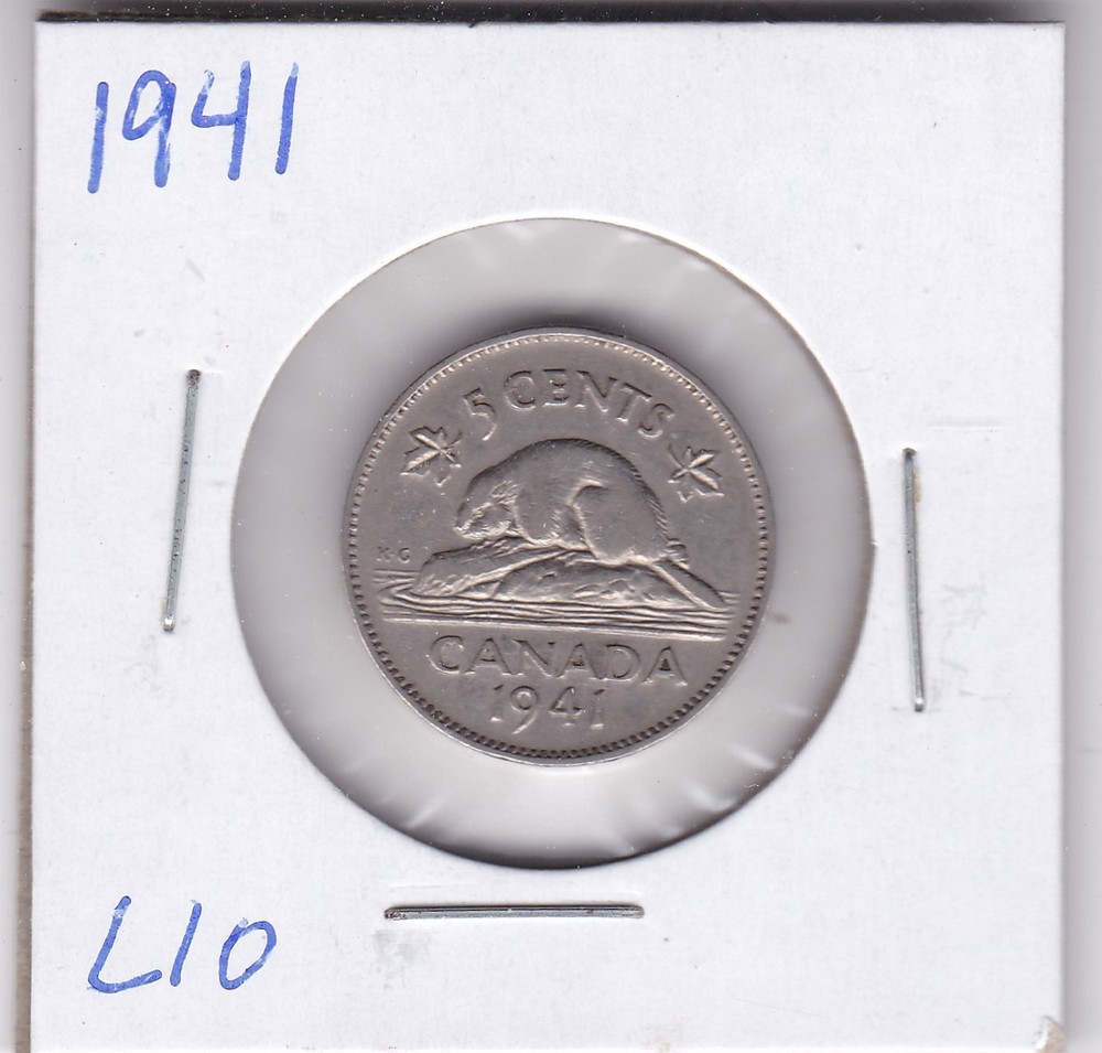 1941 Canada 5 Cents L10