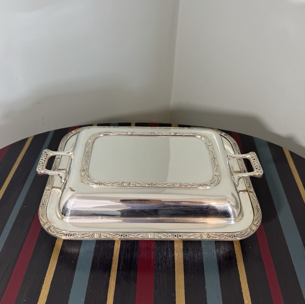 Vintage W. GREENWOOD & SONS Silver Plate Rectangular Entree Serving Dish
