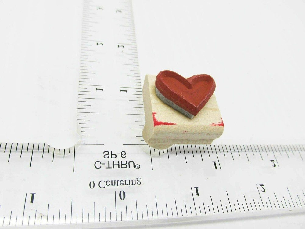Line Art Heart Rubber Stamp - Stamp Set D32