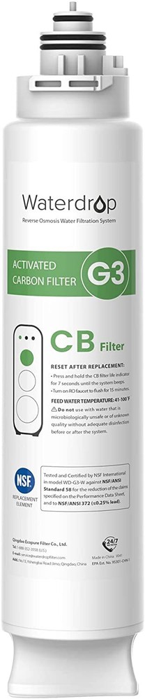 WD-G3-N3CB Filter, 1-year Lifetime, Replacement for WD-G3 Reverse Osmosis System