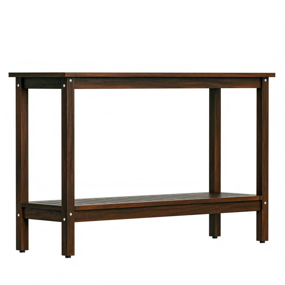 48" Console Table Multiuse Buffet Bar Storage Organizer with Foot Slider Coffee