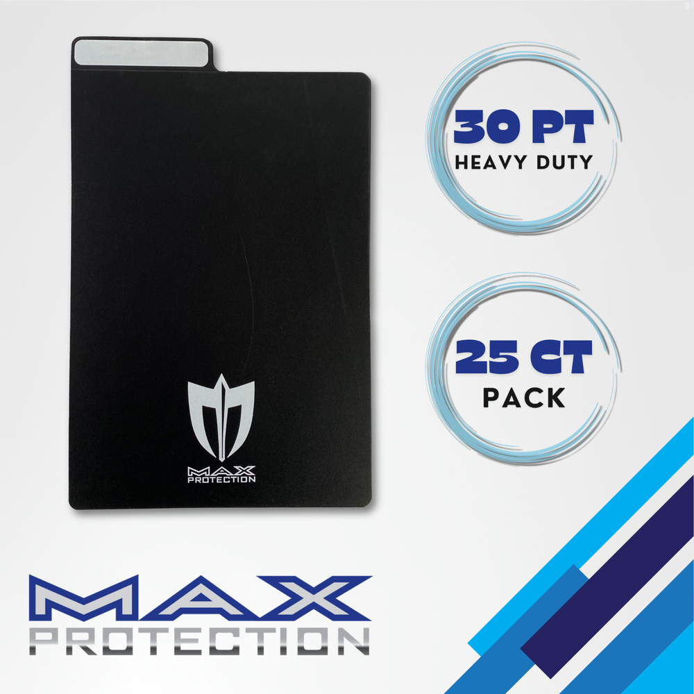 50 Max Pro Black Plastic Comic Book Dividers with Folding Write On Tab
