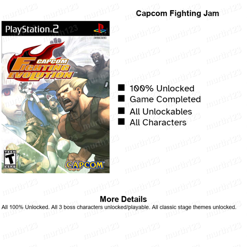 MARVEL vs CAPCOM vs SNK | PS2 MEMORY CARD SAVES | 100% Unlocked! All Fighters!