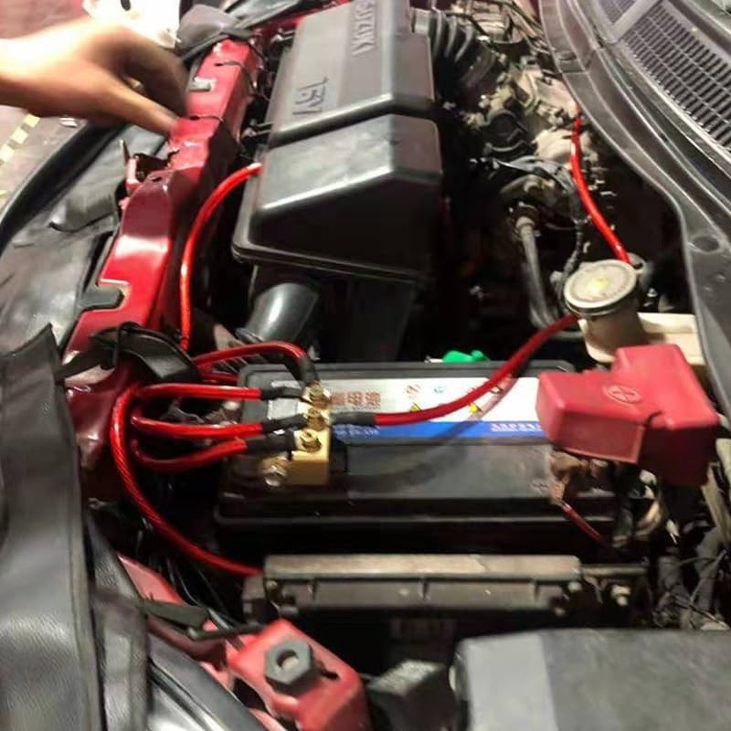 Enhanced Car Startup & Bright Headlight Grounding Cable System - Easy Install