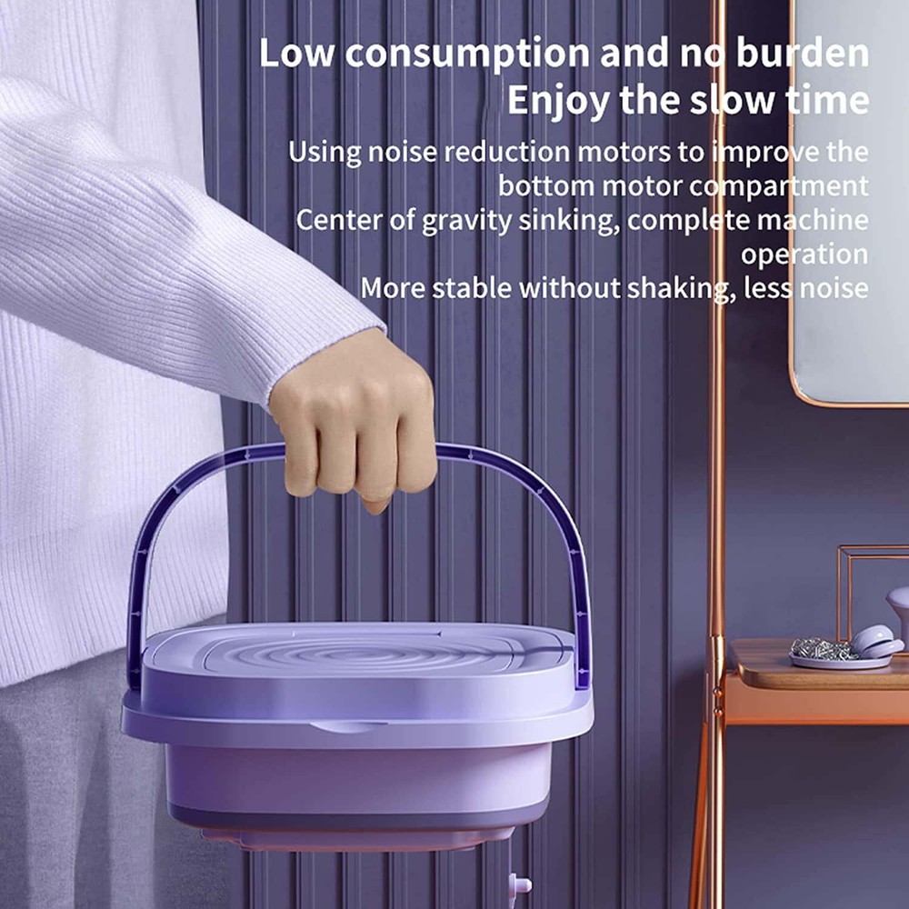 Mini Washing Machine Folding Portable Sterilization Drying Laundry Machine 8L US