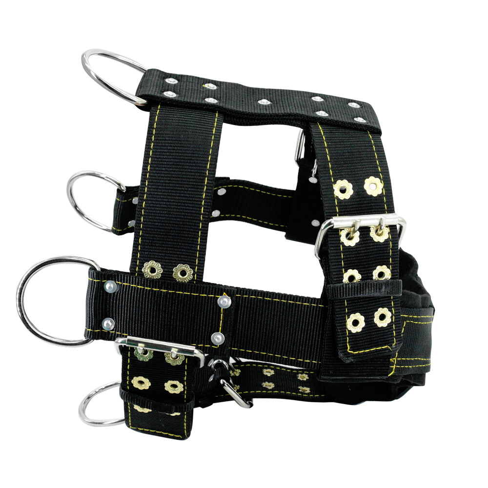 Heavy Duty Dog Weight Pulling Harness Adjustable Medium Large Vest Pitbull Black