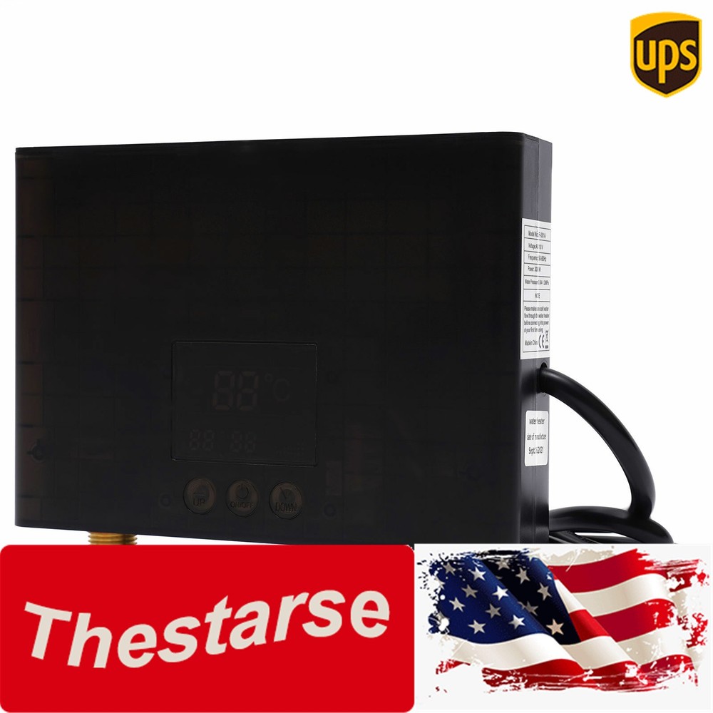 110V Electric Tankless Home Hot Water Heater Whole House Instant Heating 3000W