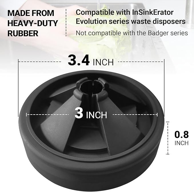 2-Pack QCB-AM Rubber Garbage Disposal Splash Guard