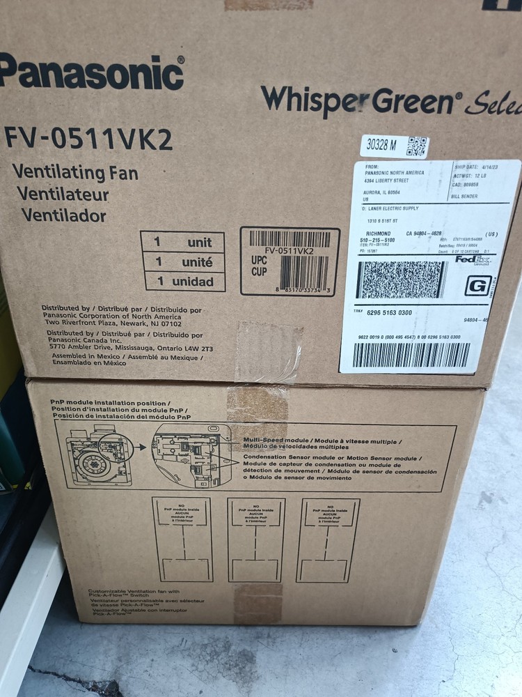 Panasonic WhisperGreen Select 110-150 CFM Exhaust Fan