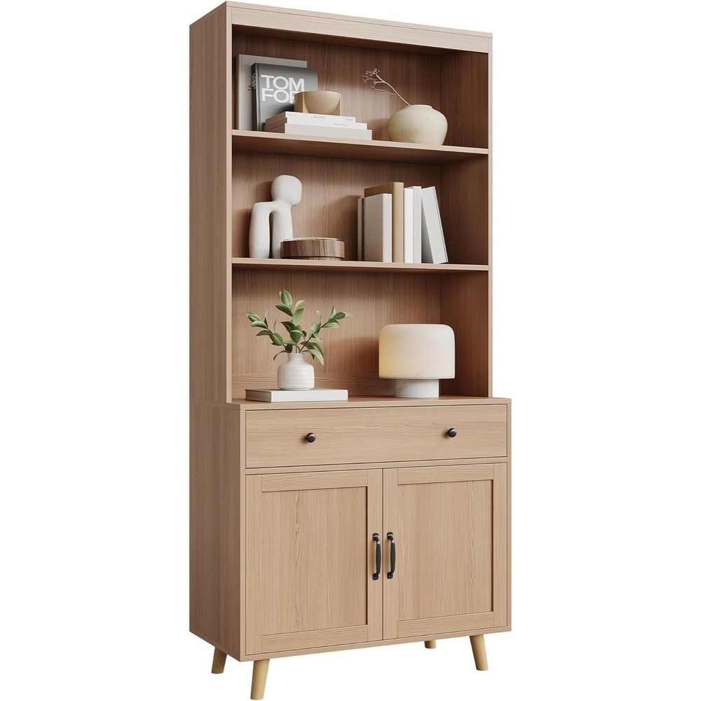 Sideboard Buffet Cabinet with Drawers & Doors, Multi-Functional Storage for Room