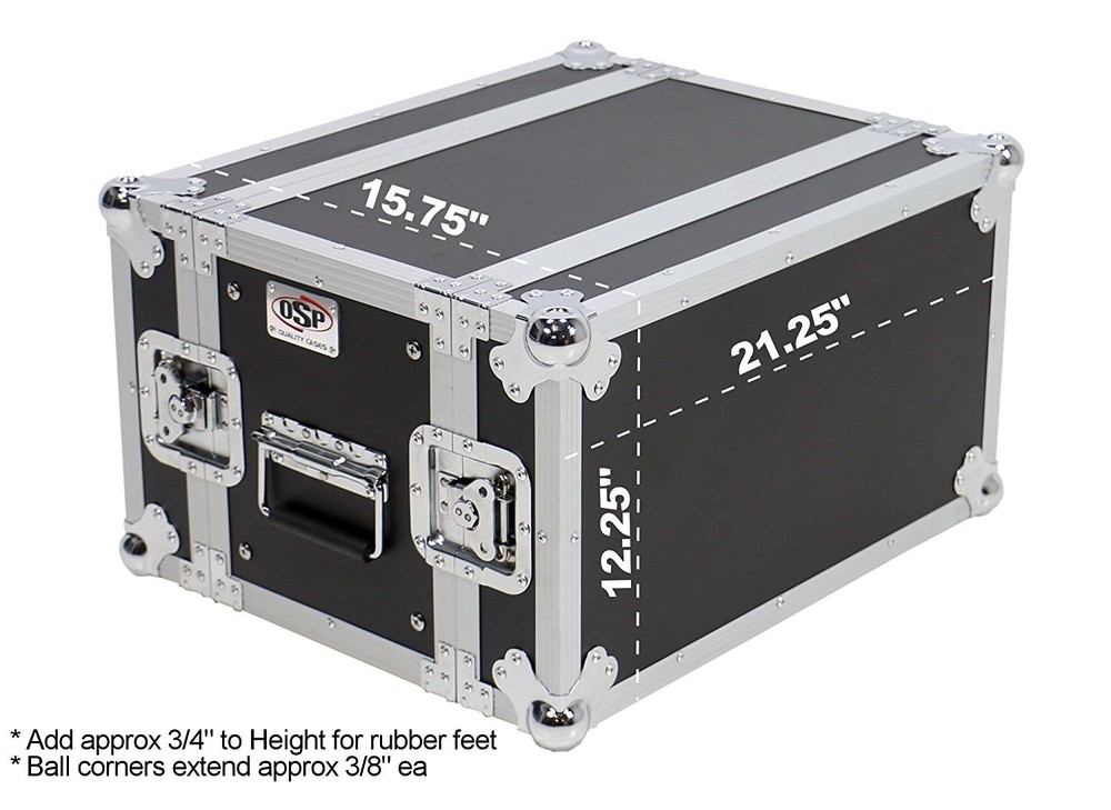 OSP Cases | ATA Road Case | 6-Space Effects Rack | 10" Deep | RC6U-10