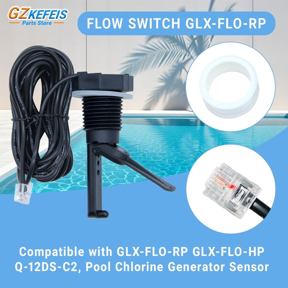 Flow Switch for Hayward,Replacement GLX-FLO-RP,Flow black