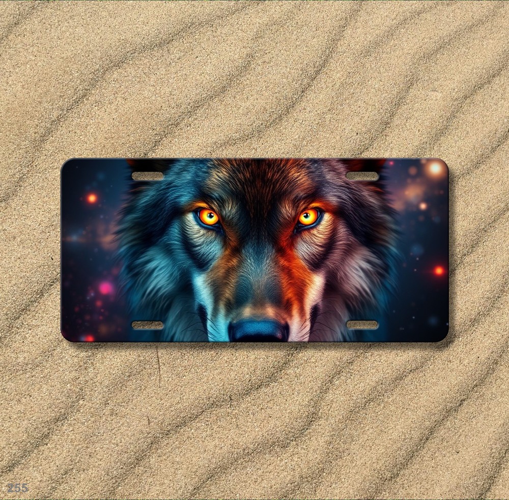 Unique Wolf License Plate Customizable Decorative Plate Birthday Gift