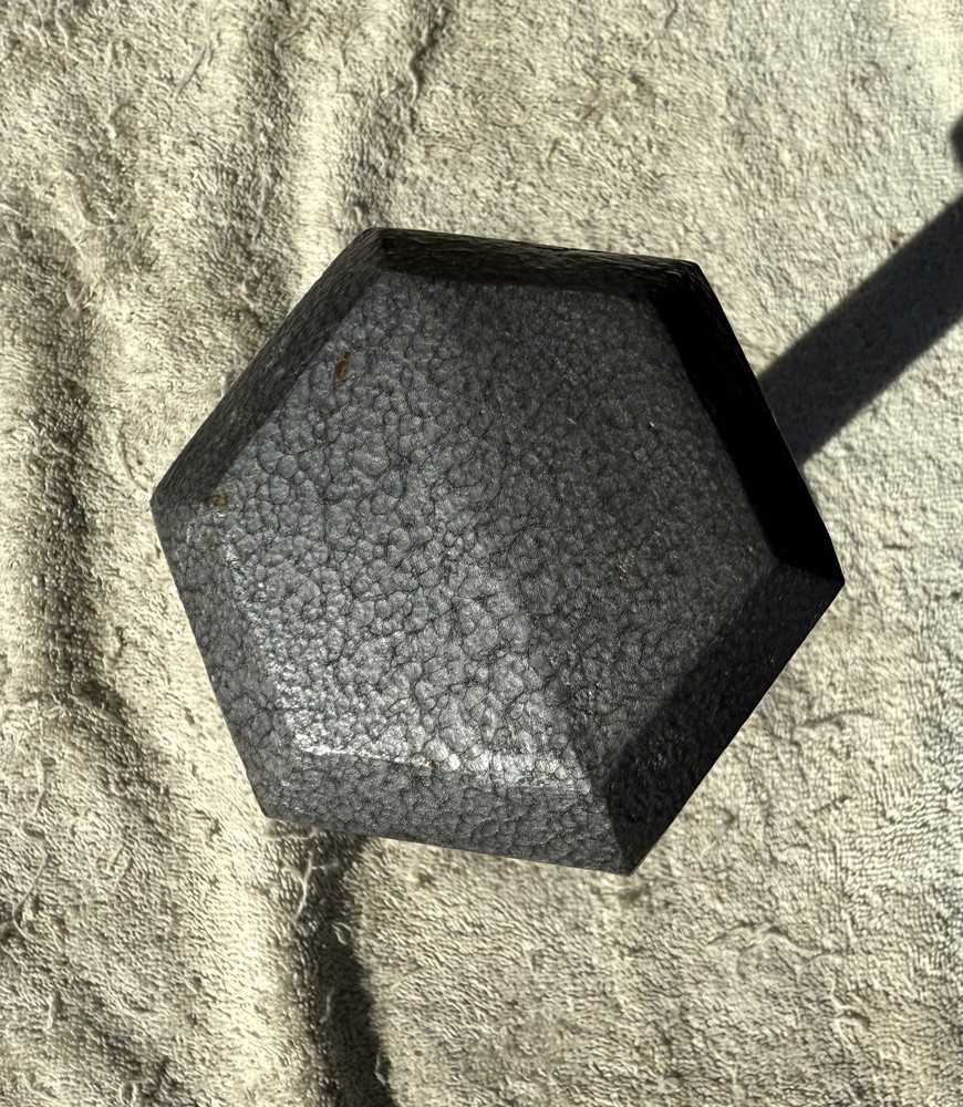 8 POUND HEX HEAD CAP TYPE CAST IRON DUMBELL