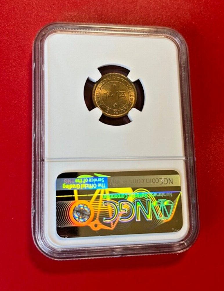 1967 MACAU 5 AVOS NGC MS 65
