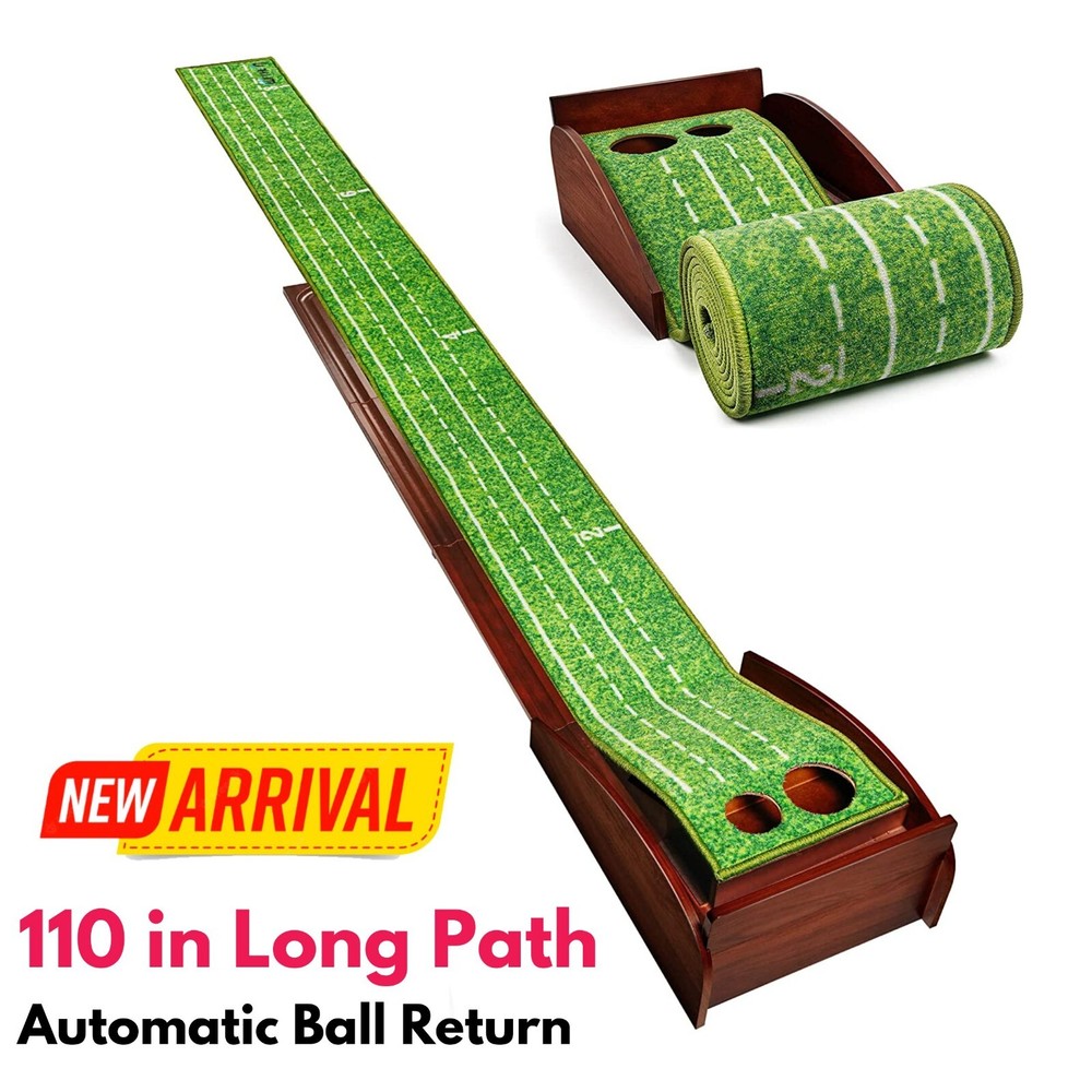 Golf Putting Green Mat Ball Return for Home Office Practice Training Golfer Gift