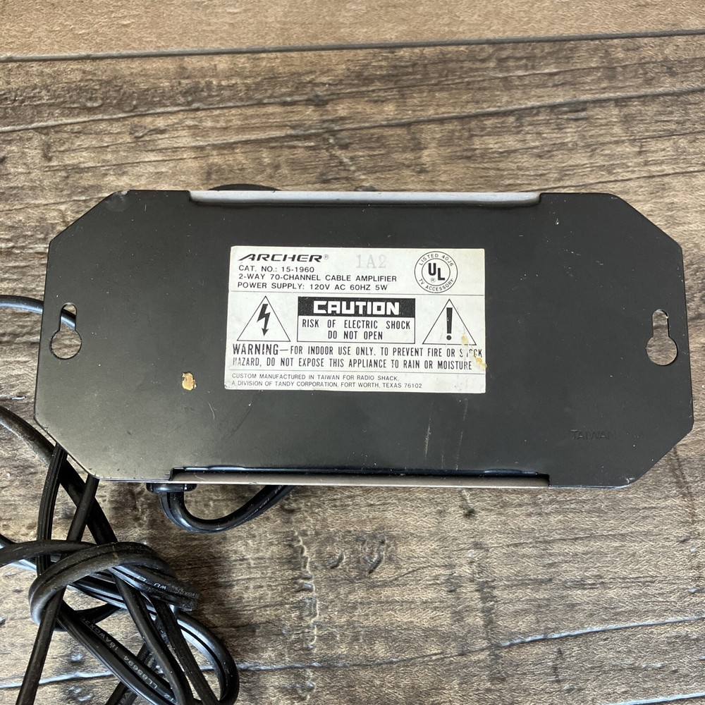 Untested ARCHER 2-WAY 70Ch CABLE AMPLIFIER 15-1960 120V