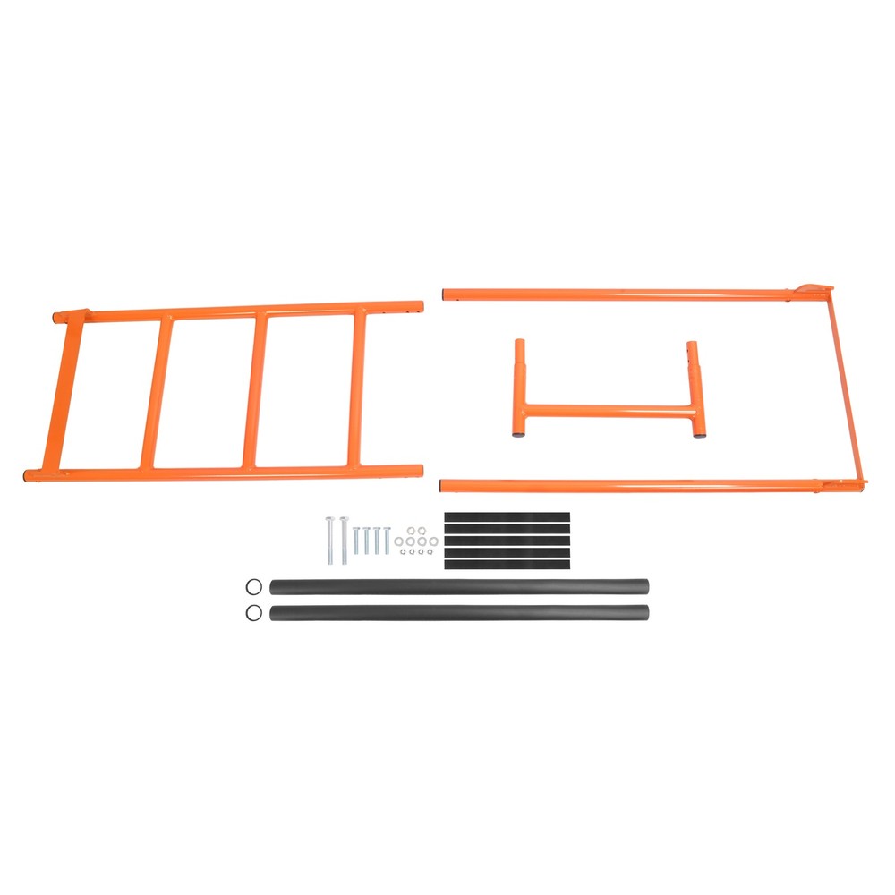 Orange 5 Step Utility Access Ladder Designed For Trailers With 48" Deck Rails