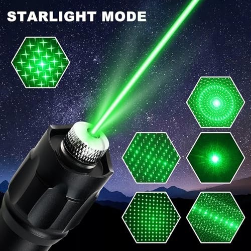 High Power Green Laser Pointer, Tactical Long Range, Rechargeable, Adjustable Fo