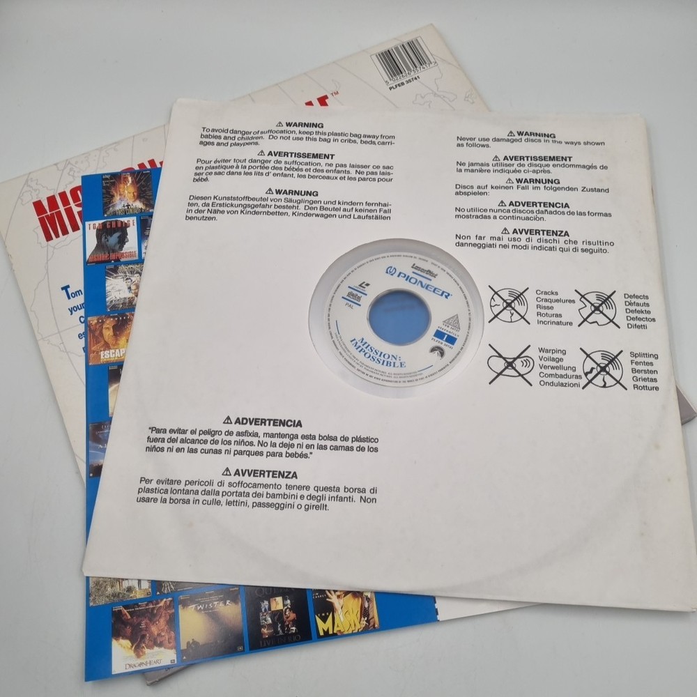 Mission Impossible 1996 Double Laserdisc Tom Cruise PAL 35741