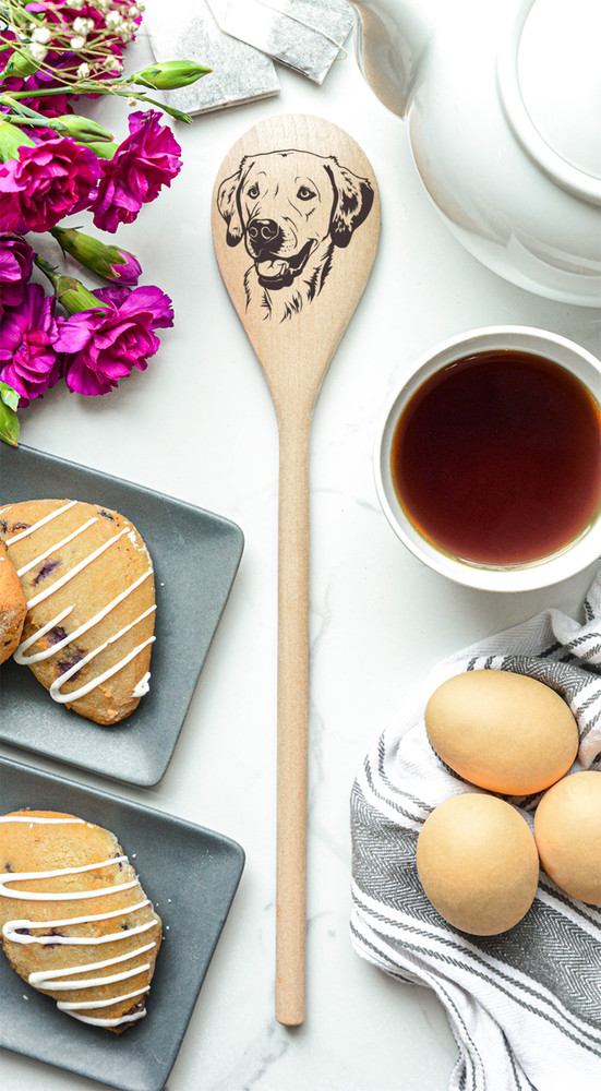Yellow Labrador Wooden Spoon