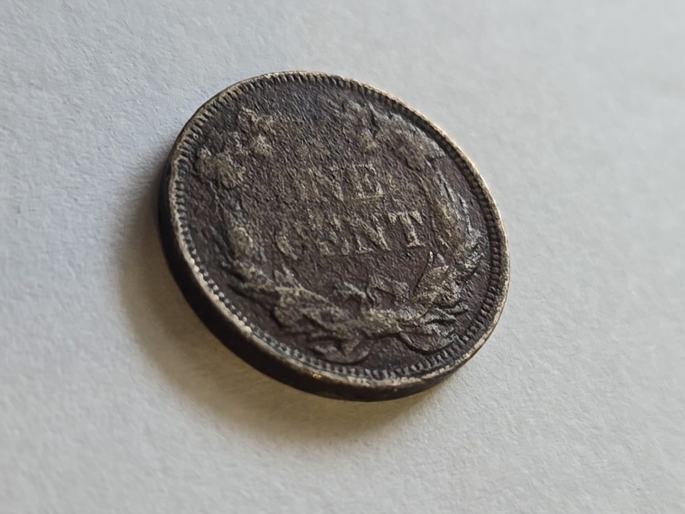 1858 Flying Eagle Cent- Large Letters, VG Details #1156