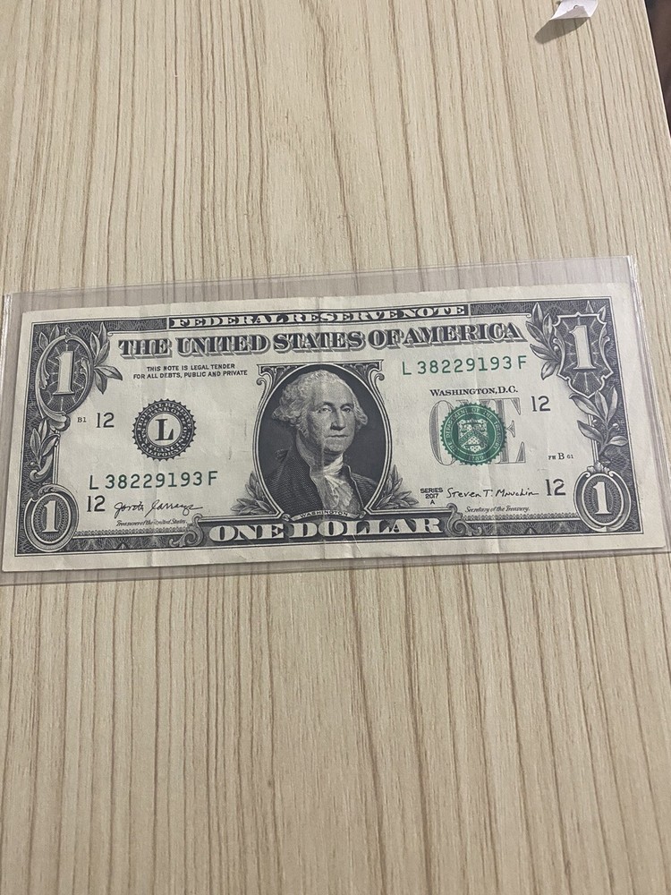 2017 $1 Error Note Mismatched Collor Serial Nunber 🔥🔥