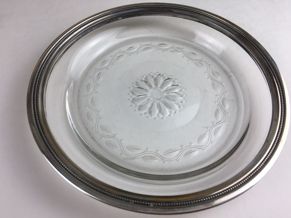 Tiffany & Co Sterling Silver .Glass Wine Bottle Coaster ,💥💥💥💥💥