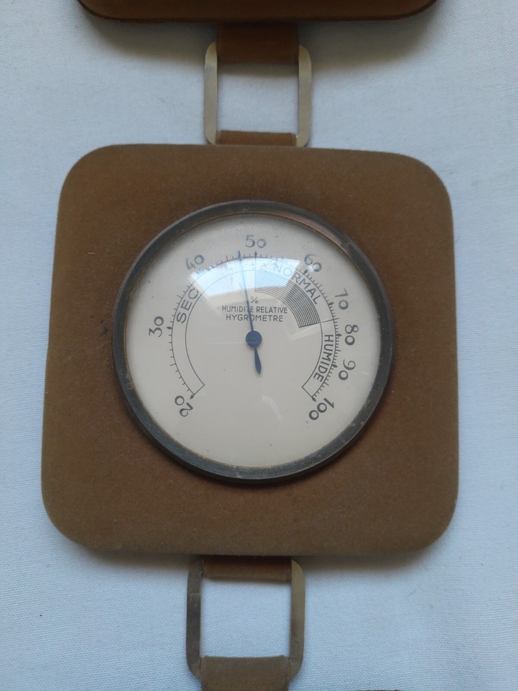 ANTIQUE RECTANGULAR THERMOMETER BAROMETER HYGROMETER
