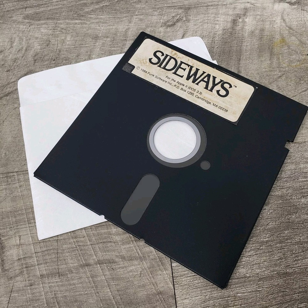 Sideways 1984 Funk Software Apple II (Dos 3. 3) Computer Rotate Spreadsheet