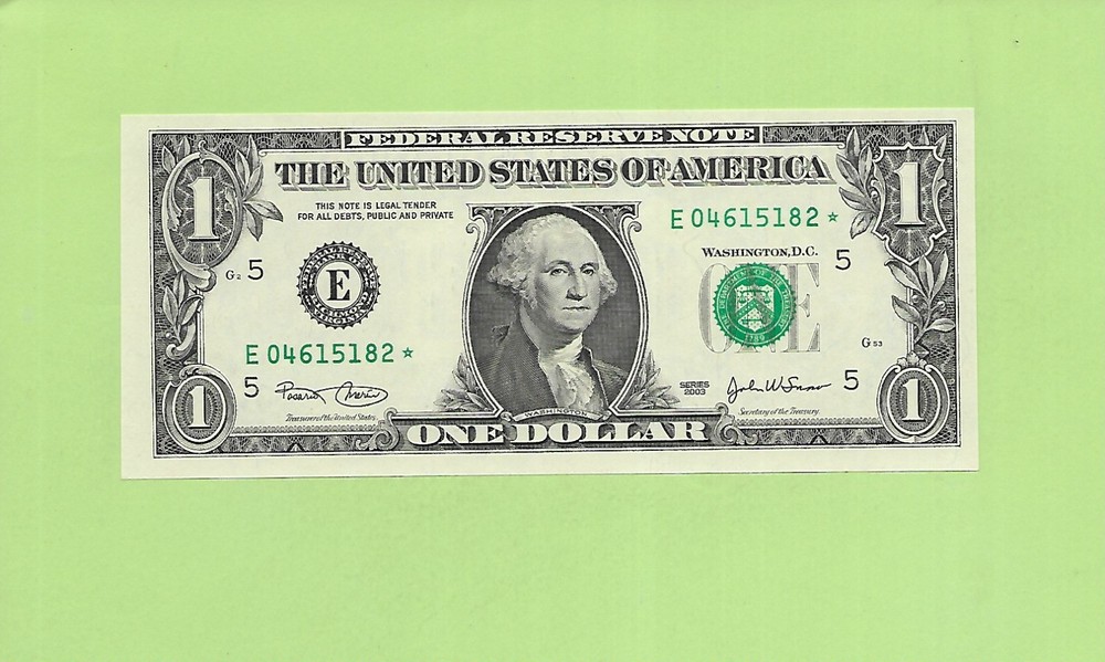 2003* ..UNCIRC $1  E 0461 5182 *  .... 2003 $1  E-*       STAR NOTE